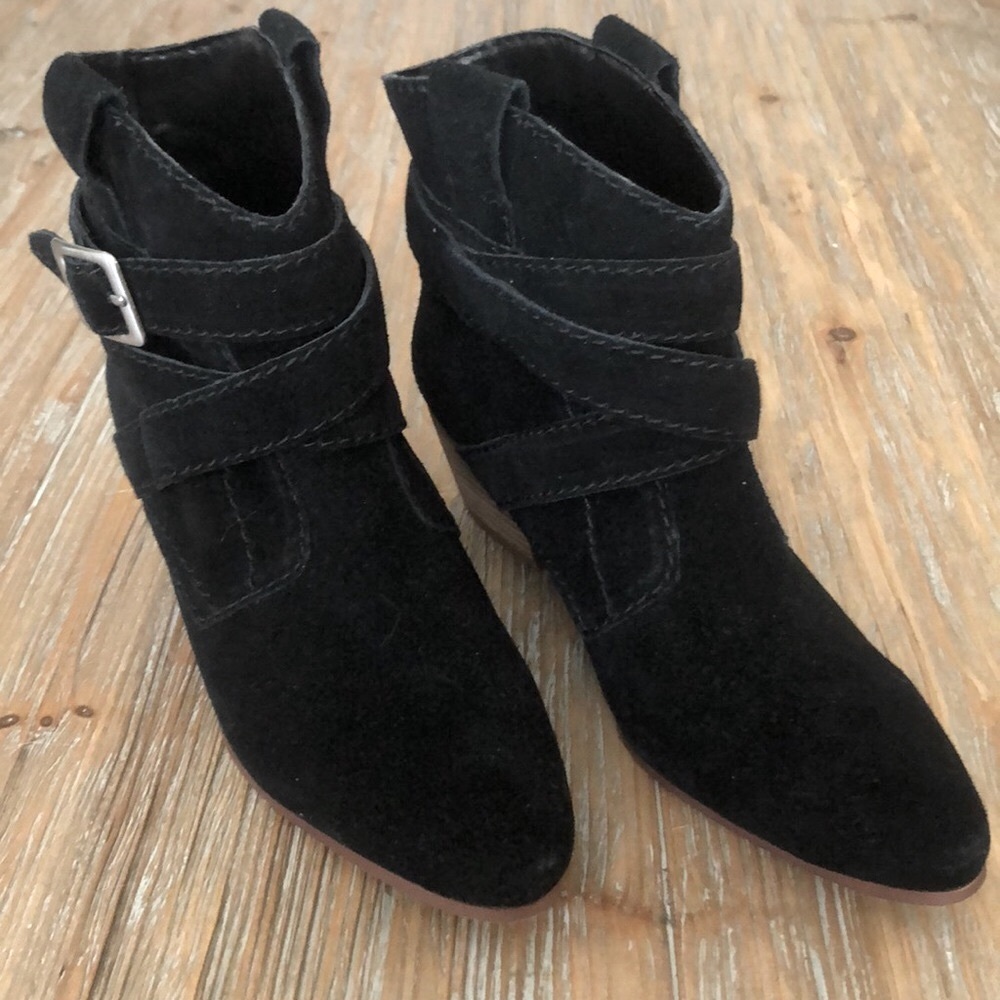 Nine West black suede ankle boots